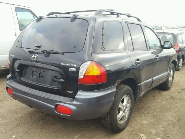 KM8SC73E43U561763 - 2003 HYUNDAI SANTA FE G BLACK photo 4