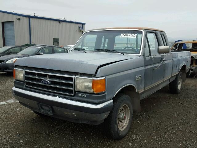 1FTEX14Y8MKA37671 - 1991 FORD F150 رمادي صورة 2