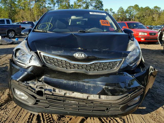 KNADN4A38D6212471 - 2013 KIA RIO EX BLACK photo 9