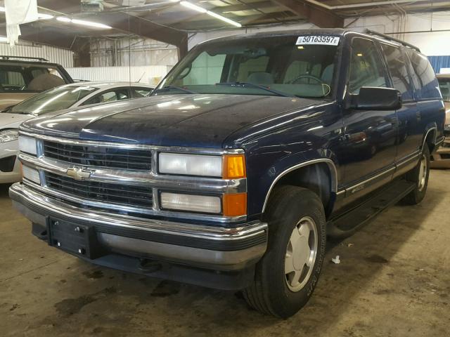 1GNFK16RXXJ576853 - 1999 CHEVROLET SUBURBAN K BLUE photo 2