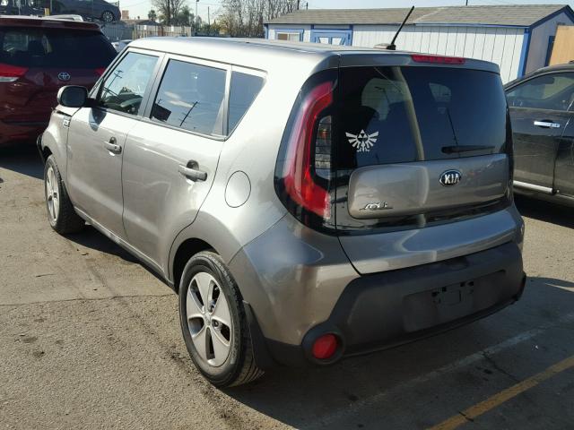 KNDJN2A2XF7162557 - 2015 KIA SOUL GRAY photo 3