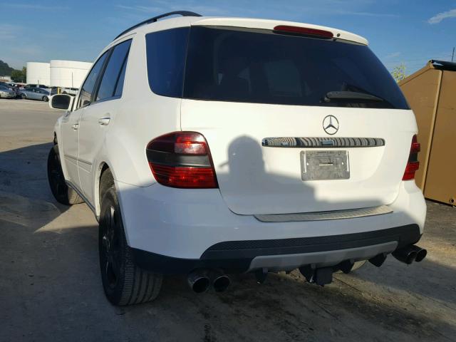 4JGBB86E57A222943 - 2007 MERCEDES-BENZ ML 350 WHITE photo 3