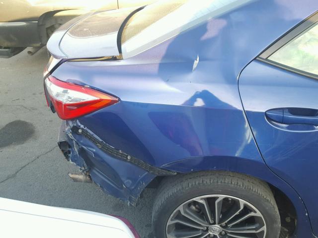 5YFBURHE2FP325085 - 2015 TOYOTA COROLLA L BLUE photo 9