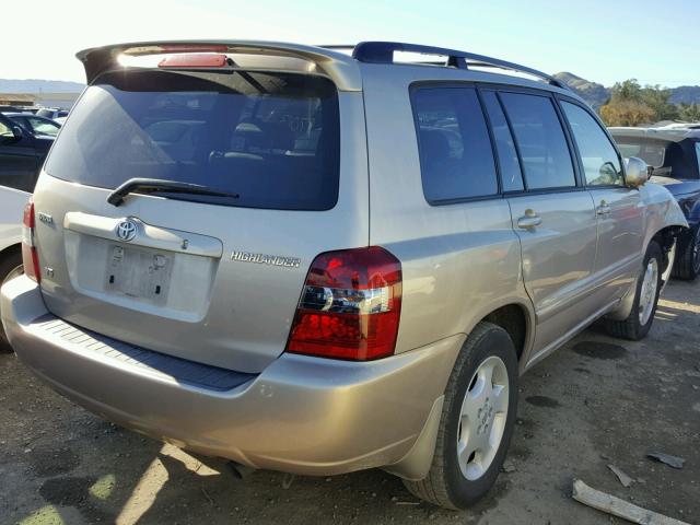 JTEDP21A660091912 - 2006 TOYOTA HIGHLANDER BEIGE photo 4