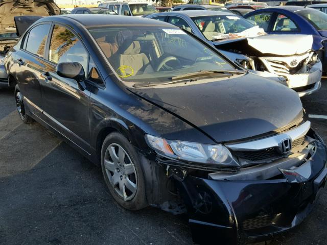 19XFA16509E025033 - 2009 HONDA CIVIC LX BLACK photo 1