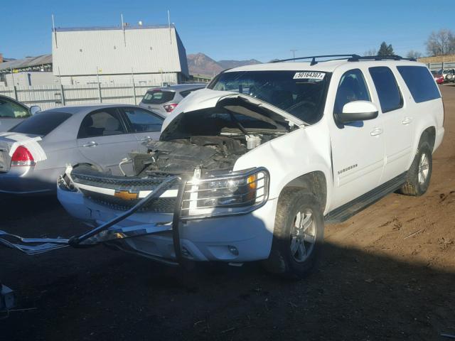 1GNSKJE71ER210194 - 2014 CHEVROLET SUBURBAN K WHITE photo 2