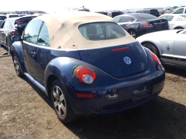 3VWRF31Y96M312543 - 2006 VOLKSWAGEN NEW BEETLE 蓝色 照片 3