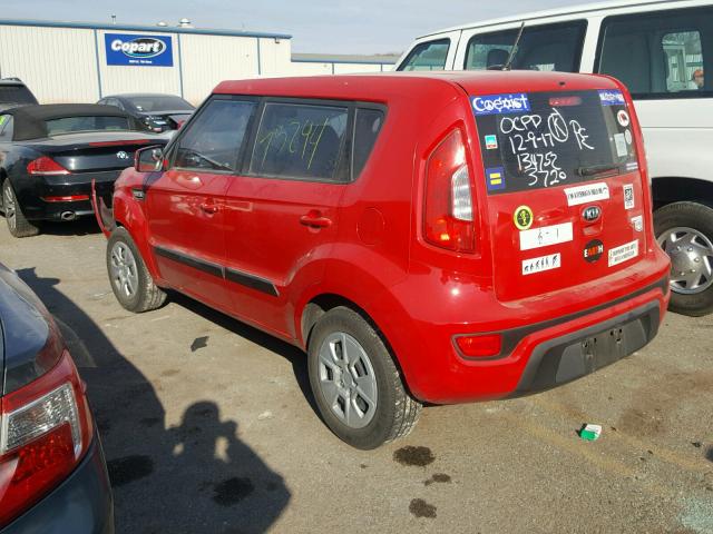 KNDJT2A59D7543720 - 2013 KIA SOUL RED photo 3