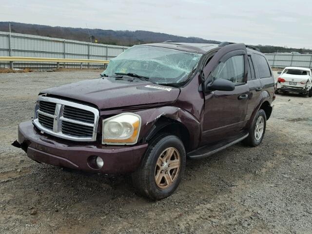 1D4HB48D35F545659 - 2005 DODGE DURANGO SL BURGUNDY photo 2