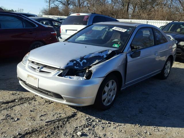 1HGEM22982L069443 - 2002 HONDA CIVIC EX 银色 照片 2