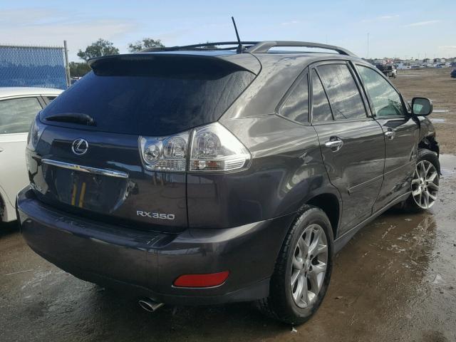 2T2GK31U89C079380 - 2009 LEXUS RX 350 CHARCOAL photo 4