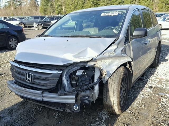 5FNRL5H60DB072456 - 2013 HONDA ODYSSEY EX SILVER photo 2