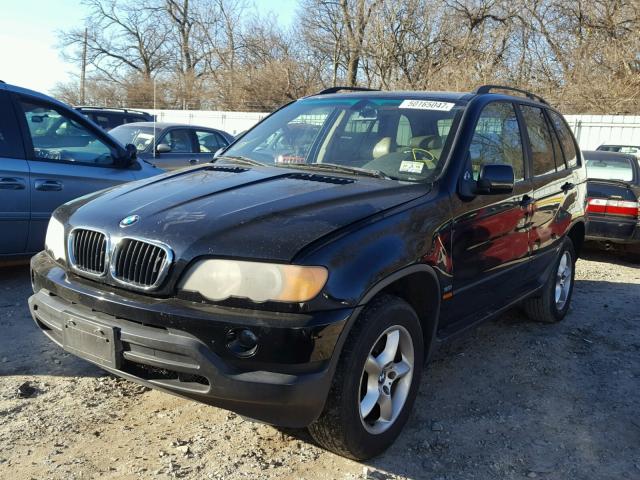 5UXFA53512LP30818 - 2002 BMW X5 3.0I BLACK photo 2