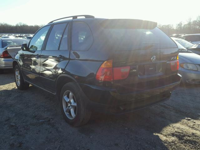 5UXFA53512LP30818 - 2002 BMW X5 3.0I BLACK photo 3