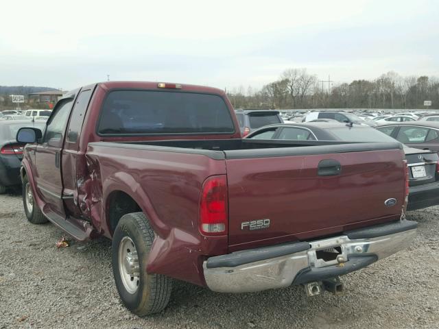 1FTNX20S2YED38349 - 2000 FORD F250 SUPER MAROON photo 3