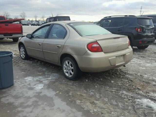 1B3ES46C73D198969 - 2003 DODGE NEON SX 2. BEIGE photo 3