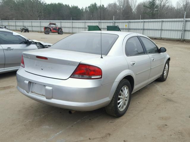 1C3EL46X52N224934 - 2002 CHRYSLER SEBRING LX SILVER photo 4