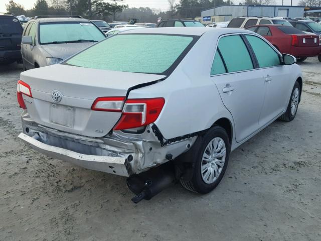 4T1BF1FK0DU720933 - 2013 TOYOTA CAMRY L SILVER photo 4