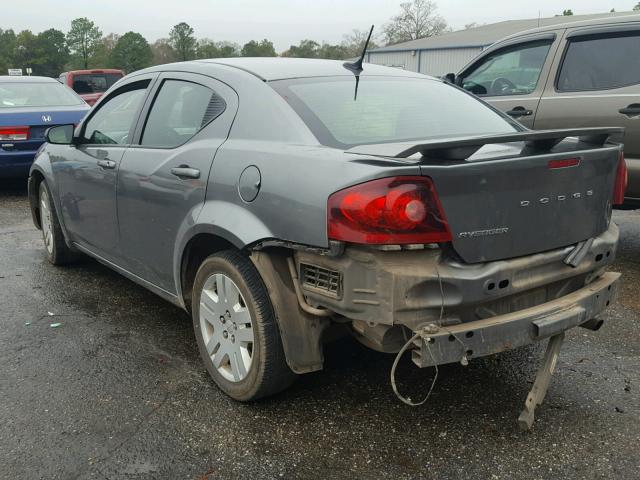 1C3CDZAB8CN110893 - 2012 DODGE AVENGER SE GRAY photo 3