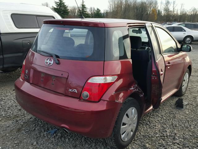 JTKKT624165022001 - 2006 TOYOTA SCION XA BURGUNDY photo 4