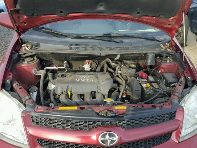 JTKKT624165022001 - 2006 TOYOTA SCION XA BURGUNDY photo 7