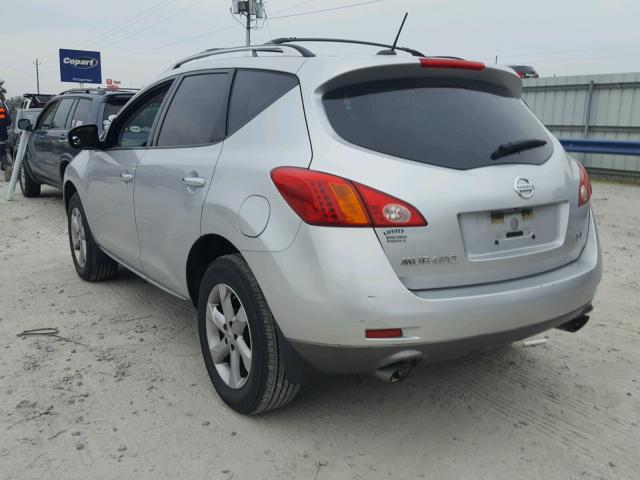 JN8AZ18U59W105851 - 2009 NISSAN MURANO S SILVER photo 3