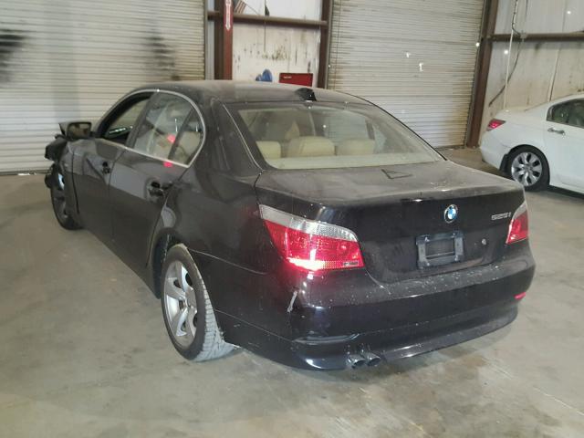 WBANE535X7CW65361 - 2007 BMW 525 I BLACK photo 3