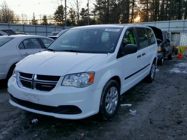 2C4RDGBG7GR279011 - 2016 DODGE GRAND CARA WHITE photo 2