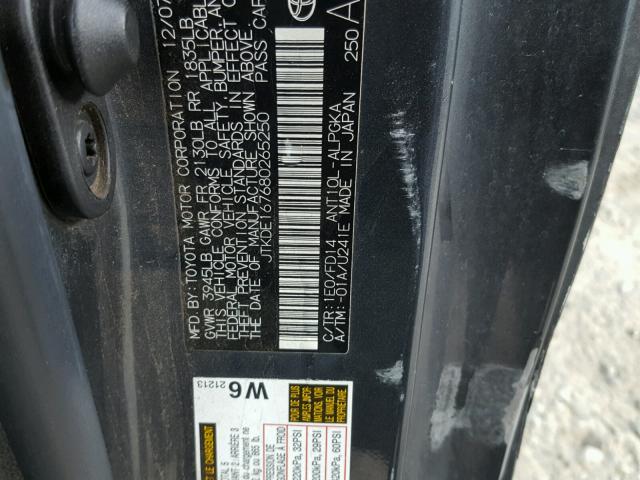 JTKDE167680265250 - 2008 TOYOTA SCION TC 灰色 照片 10