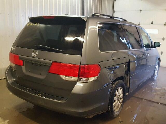 5FNRL38688B001581 - 2008 HONDA ODYSSEY EX GRAY photo 4