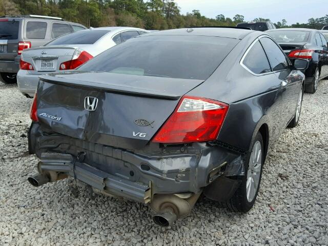 1HGCS22868A009346 - 2008 HONDA ACCORD EXL GRAY photo 4