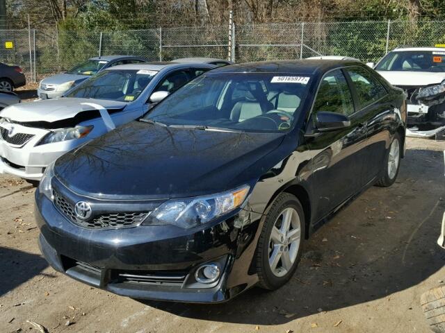 4T1BF1FKXEU469498 - 2014 TOYOTA CAMRY L BLACK photo 2