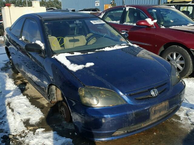 1HGEM22583L047182 - 2003 HONDA CIVIC LX BLUE photo 1