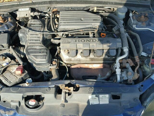 1HGEM22583L047182 - 2003 HONDA CIVIC LX BLUE photo 7