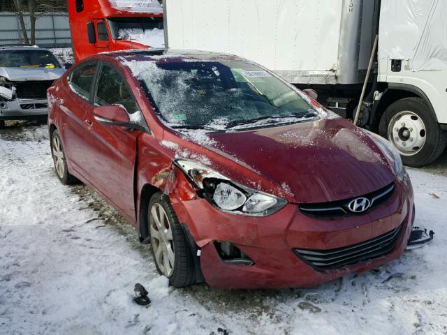 5NPDH4AE8DH181840 - 2013 HYUNDAI ELANTRA GL RED photo 1