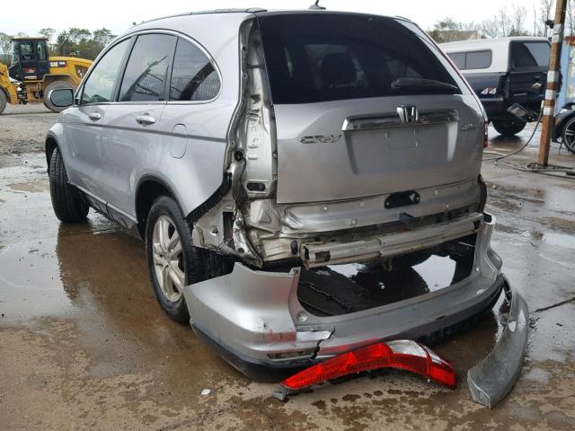 5J6RE4H76AL005019 - 2010 HONDA CR-V EXL SILVER photo 3