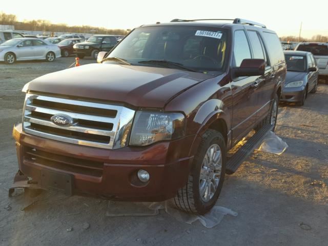 1FMJK2A59CEF46240 - 2012 FORD EXPEDITION BURGUNDY photo 2