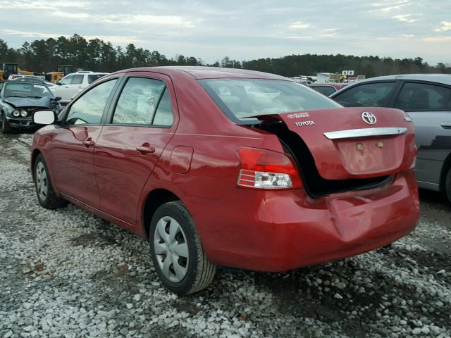 JTDBT923481284735 - 2008 TOYOTA YARIS RED photo 3