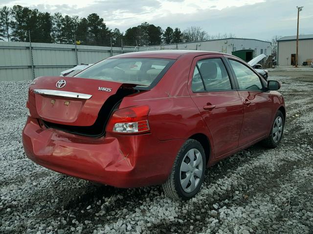 JTDBT923481284735 - 2008 TOYOTA YARIS RED photo 4