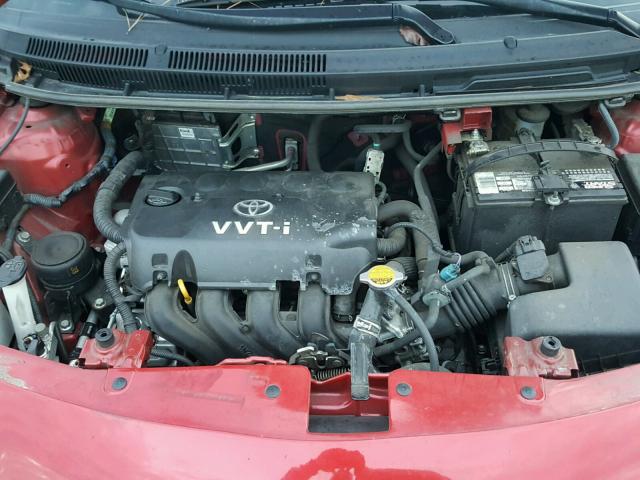 JTDBT923481284735 - 2008 TOYOTA YARIS RED photo 7