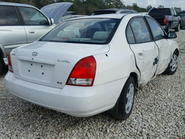 KMHDN45D71U150330 - 2001 HYUNDAI ELANTRA GL WHITE photo 4