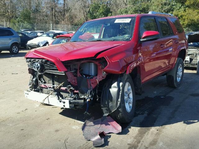 JTEBU5JRXE5184134 - 2014 TOYOTA 4RUNNER SR RED photo 2