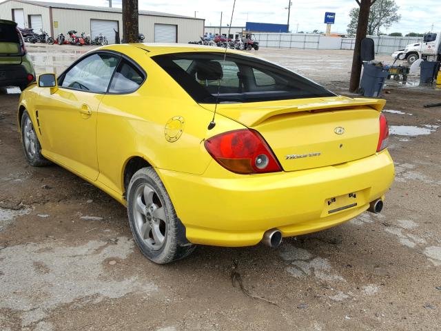 KMHHM65D66U189028 - 2006 HYUNDAI TIBURON GS YELLOW photo 3