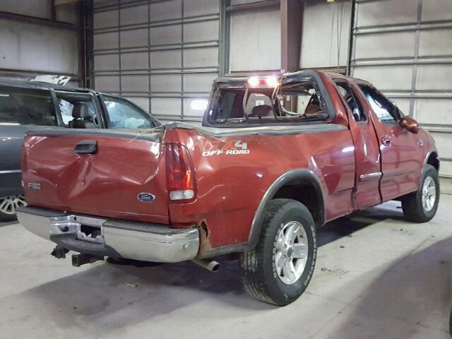 2FTRX18L62CA39386 - 2002 FORD F150 BURGUNDY photo 4