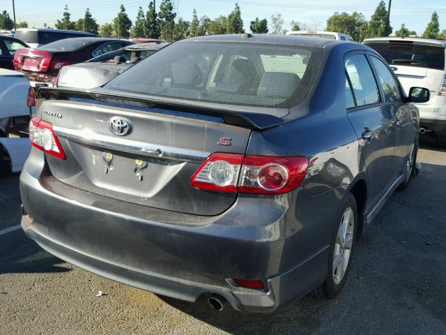 2T1BU4EE6BC621938 - 2011 TOYOTA COROLLA BA CHARCOAL photo 4