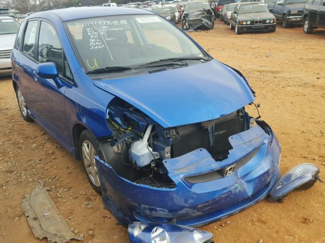 JHMGD38698S003541 - 2008 HONDA FIT SPORT BLUE photo 1