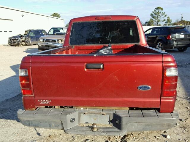 1FTYR10D54PA86274 - 2004 FORD RANGER RED photo 6