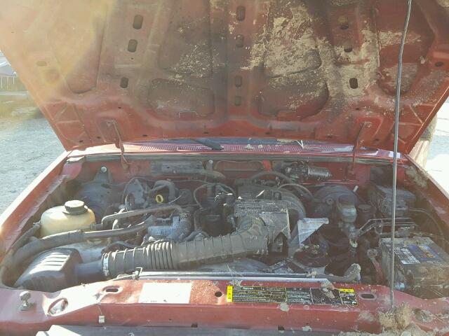 1FTYR10D54PA86274 - 2004 FORD RANGER RED photo 7