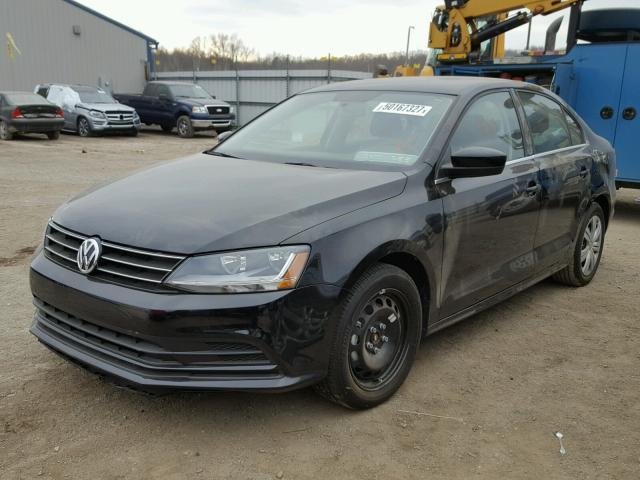 3VW167AJ9HM381324 - 2017 VOLKSWAGEN JETTA S BLACK photo 2