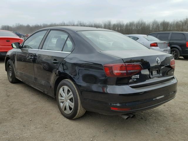 3VW167AJ9HM381324 - 2017 VOLKSWAGEN JETTA S BLACK photo 3